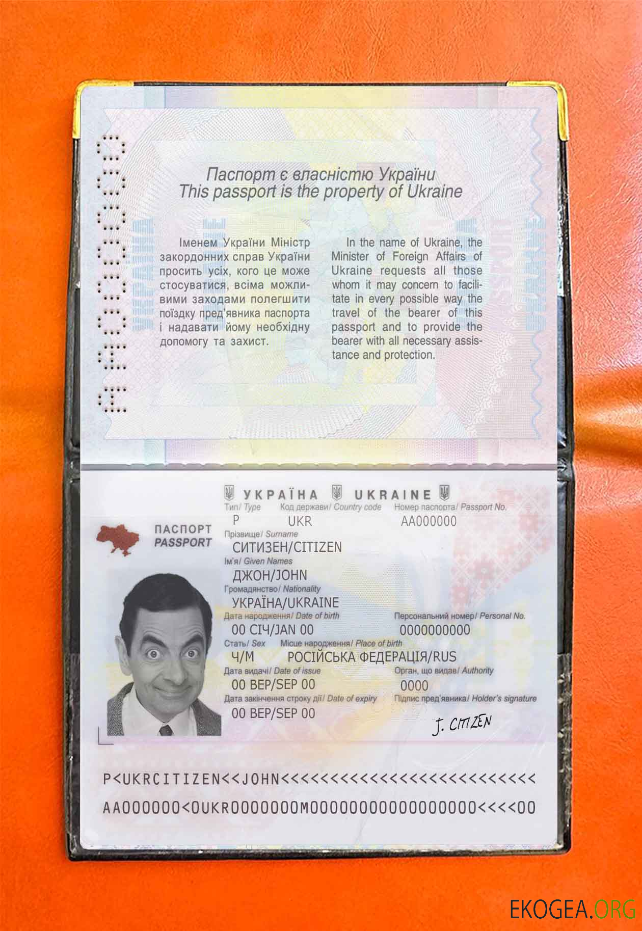 Look de photo de passeport ukrainien